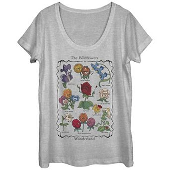 Disney's Juniors' Alice In Wonderland Flowers Graphic Tee