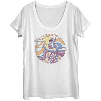 Disney's Juniors' Lilo & Stitch Colorful Aloha Graphic Tee