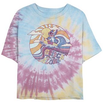 Disney's Juniors' Lilo & Stitch Colorful Aloha Tee