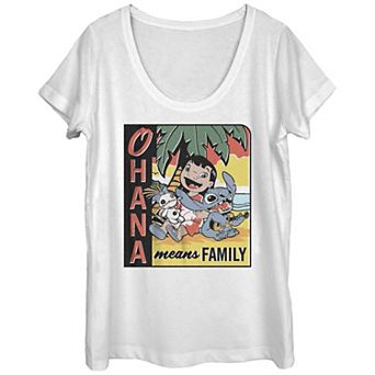 Disney's Lilo & Stitch Ohana Means Family Juniors' Graphic Tee