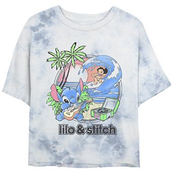 Disney's Lilo & Stitch Beach Duo Juniors' Cropped Graphic Tee