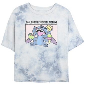 Disney's Juniors' Lilo & Stitch Juggling Responsibilities Tee