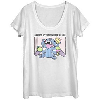 Disney's Lilo & Stitch Juggling Responsibilities Juniors' Graphic Tee
