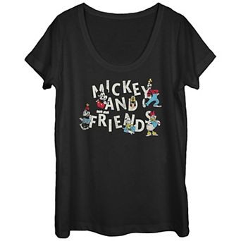 Disney's Juniors' Mickey Scattered Friends Tee