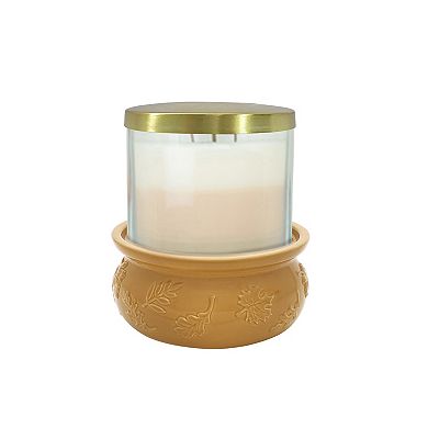 Sonoma Goods For Life® Short Leaf Ceramic Pillar Candle Holder