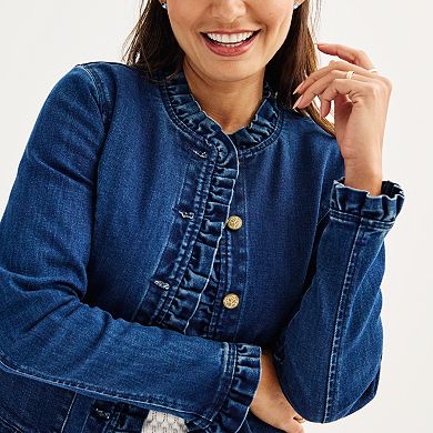 Women's Draper James Ruffle Denim Jacket