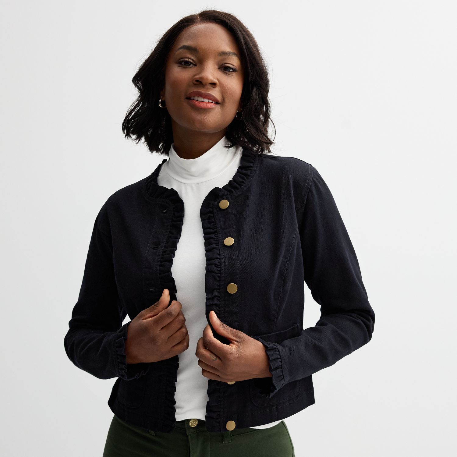 Women's Draper James Ruffle Denim Jacket