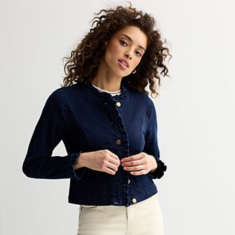 Women's Draper James Ruffle Denim Jacket