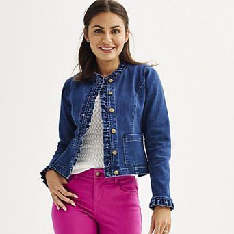 Women's Draper James Ruffle Denim Jacket
