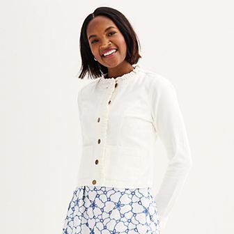 Women's Draper James Ruffle Denim Jacket