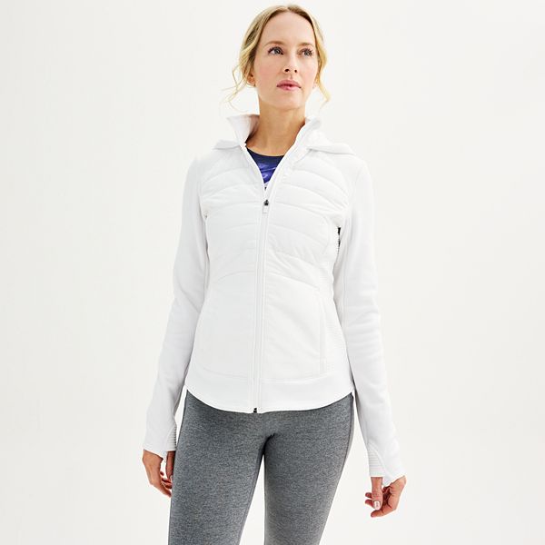 Women's Tek Gear® Hooded Long Mixed-Media Jacket