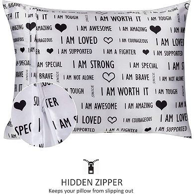 Silky Satin Pillowcase For Hair And Skin Satin Pillowcase With Zipper (pillowcase Set Of 2)