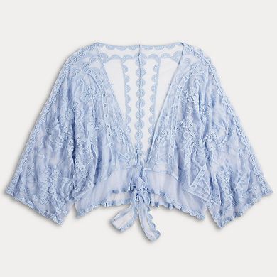 Women's LC Lauren Conrad Lace Tie Front Top