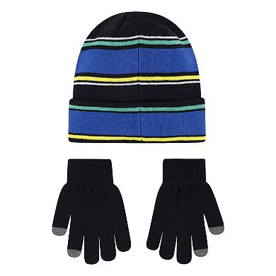 Boys 8-20 Nike Stripe Beanie Hat & Gloves Set