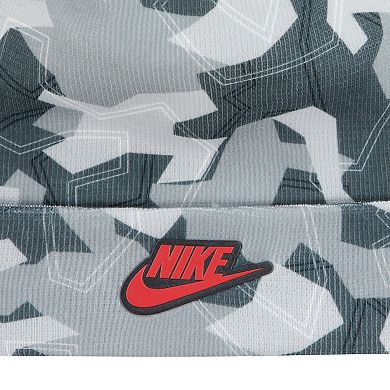 Boys 8-20 Nike Printed Beanie Hat and Gloves Set