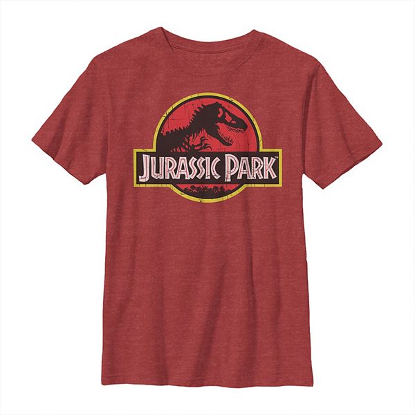 Boys 8 20 Jurassic Park T Rex Skeleton Classic Logo Graphic Tee 6093