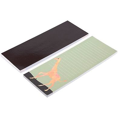 6 Pack Magnet Notepads for Refrigerator, Shopping, Animal Notepads, 3.5 x 9 In