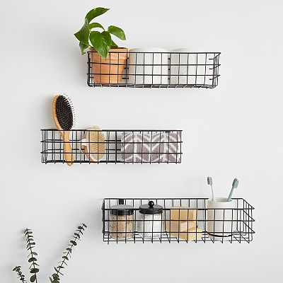 Hanging Wall Basket Wall Mount Wire Basket Metal Ha Produktbild-Vorschau 3