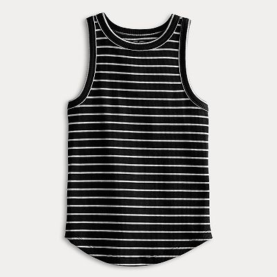 Juniors' SO® High Neck Ribbed Tank Top