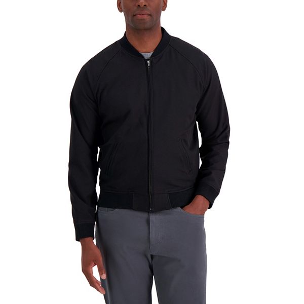 Men's Haggar® Gabardine Solid Stretch StraightFit FullZip Bomber Jacket