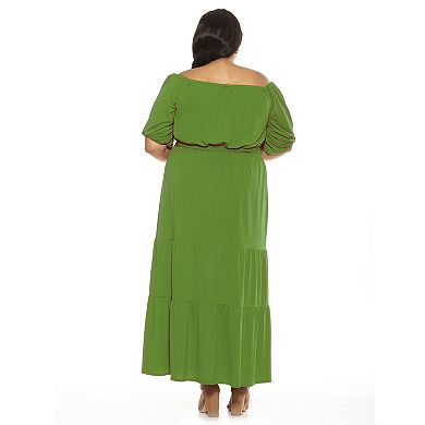 Plus Size ALEXIA ADMOR Off-The-Shoulder Maxi Dress