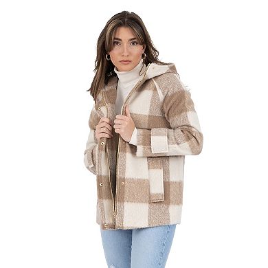 Women's Nine West Faux-Wool Duffle Coat