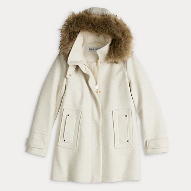 Women's Nine West Modern Duffle Coat with Removeable Hood