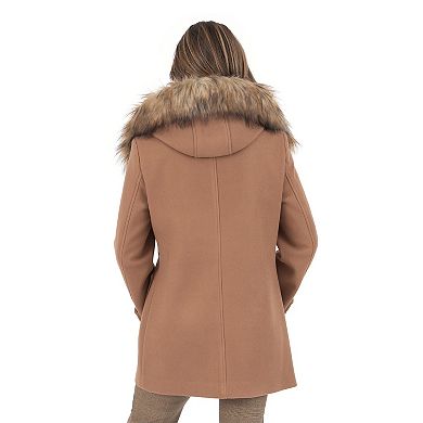 Women's Nine West Modern Duffle Coat with Removeable Hood