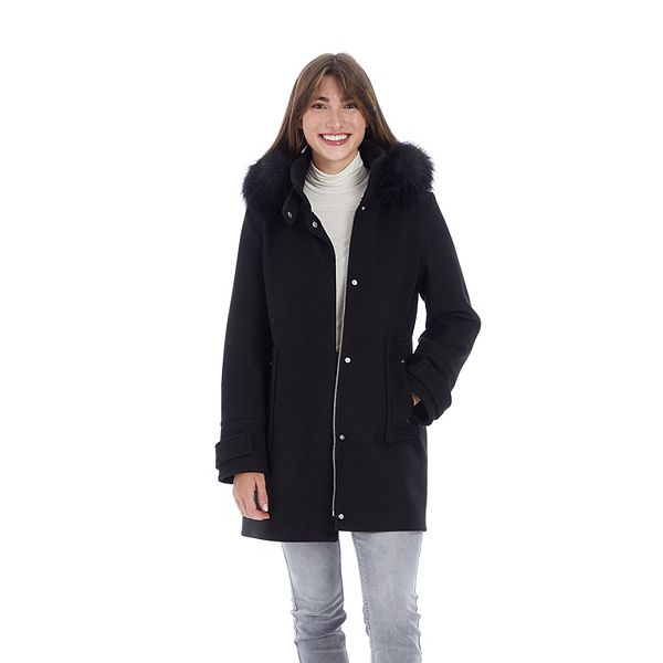 Women's Nine West Modern Duffle Coat with Removeable Hood