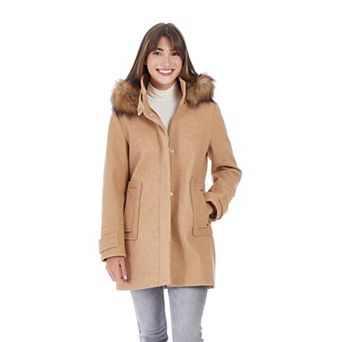 Women's Nine West Modern Duffle Coat with Removeable Hood