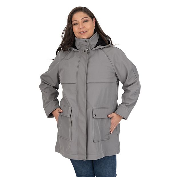 Kohls plus size rain on sale jackets