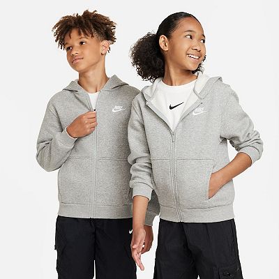 Boys 8 20 Nike Club Fleece Full Zip Hoodie