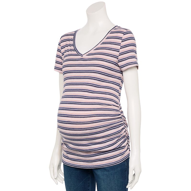 Maternity Sonoma Goods For Life Essential V-Neck Tee, Womens, Size: XS-MAT