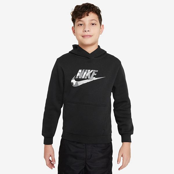 Kids 8-20 Nike Club Fleece Hoodie - Black (MEDIUM)