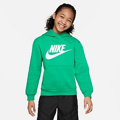 Green Nike Multi Logo Overhead Hoodie Junior