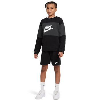 Nike Kid's French-Terry Fleece Sweatshirt & Shorts Tracksuit