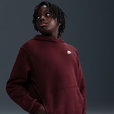 Kids 8-20 Nike Sportswear Club Embroidered Logo Fleece Pullover Hoodie