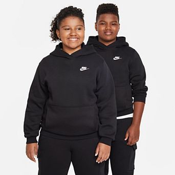 Kids 8-20 Nike Sportswear Club Embroidered Logo Fleece Pullover Hoodie in Regular & Plus