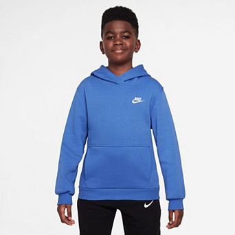 Kids 8-20 Nike Sportswear Club Embroidered Logo Fleece Pullover Hoodie in Regular & Plus