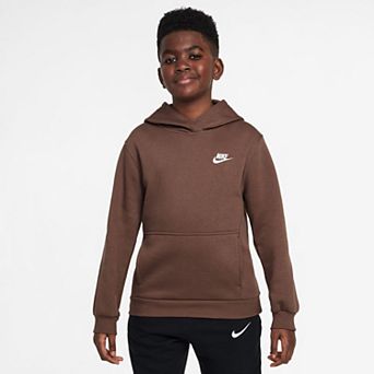 Kids 8-20 Nike Sportswear Club Embroidered Logo Fleece Pullover Hoodie in Regular & Plus