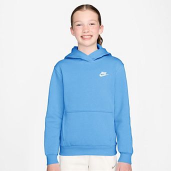 Kids 8-20 Nike Sportswear Club Embroidered Logo Fleece Pullover Hoodie in Regular & Plus