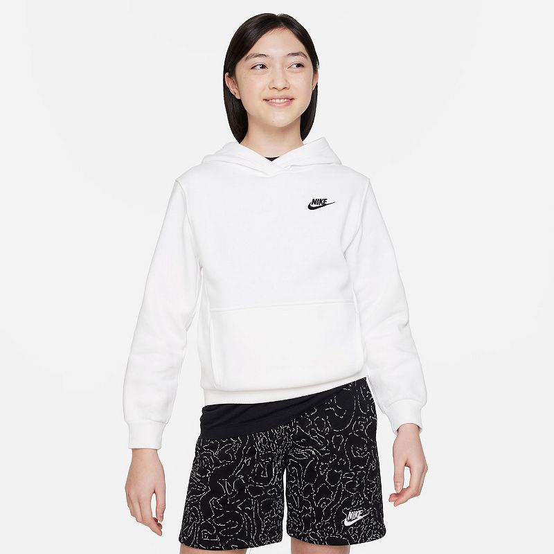 Kids 8-20 Nike Sportswear Club Embroidered Logo Fleece Pullover Hoodie, Boy's, 