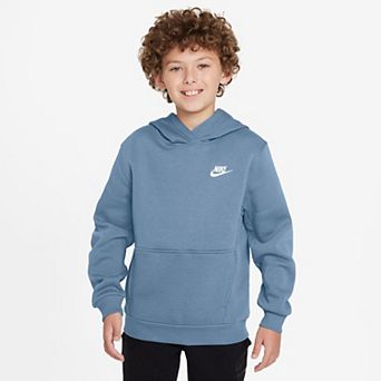 Kids 8-20 Nike Sportswear Club Embroidered Logo Fleece Pullover Hoodie in Regular & Plus