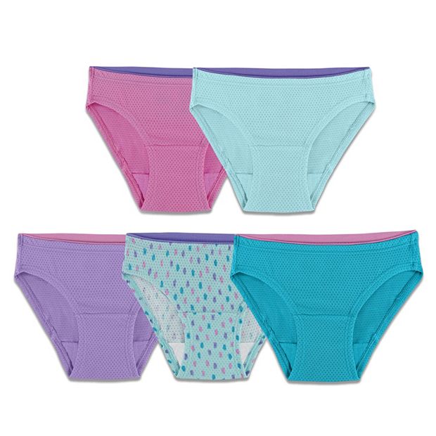 Girls 6-16 Fruit of the Loom® Breathable 5-pk. Bikini Panties