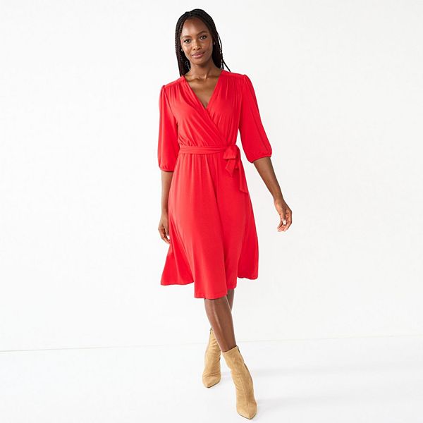 Women's DRAPER JAMES RSVP™ TieFront Fit & Flare Dress
