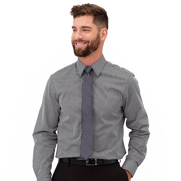 Men's Nick Graham Everywhere Modern-Fit Stretch Dress Shirt & Tie