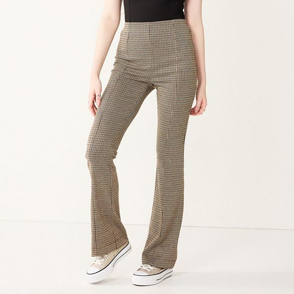 Juniors' SO® High Rise Ponte Flare Pants