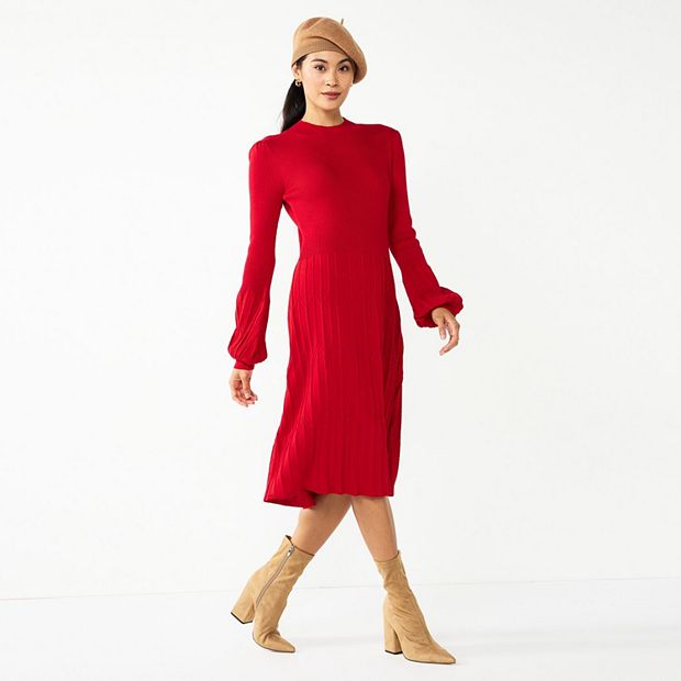 Kohls red hot sale sweater dress