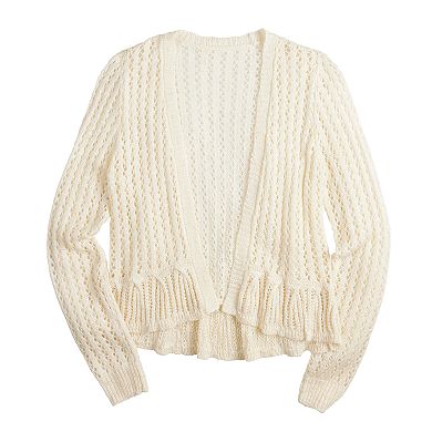 Women's LC Lauren Conrad Flounce Ruffle Cardigan
