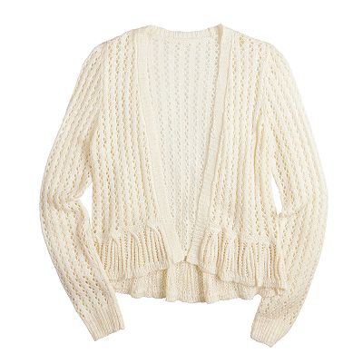 Women's LC Lauren Conrad Flounce Ruffle Cardigan